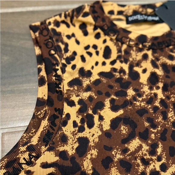 NWT Dolce & Gabbana x SKIMS Cotton Jersey Mock Neck Tank - Picture 7 of 8